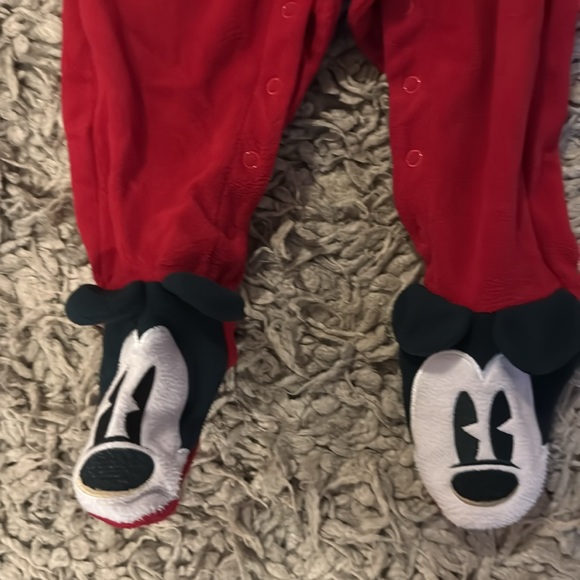 Baby My First Christmas Mickey Pajama and Hat set - Picture 4 of 5